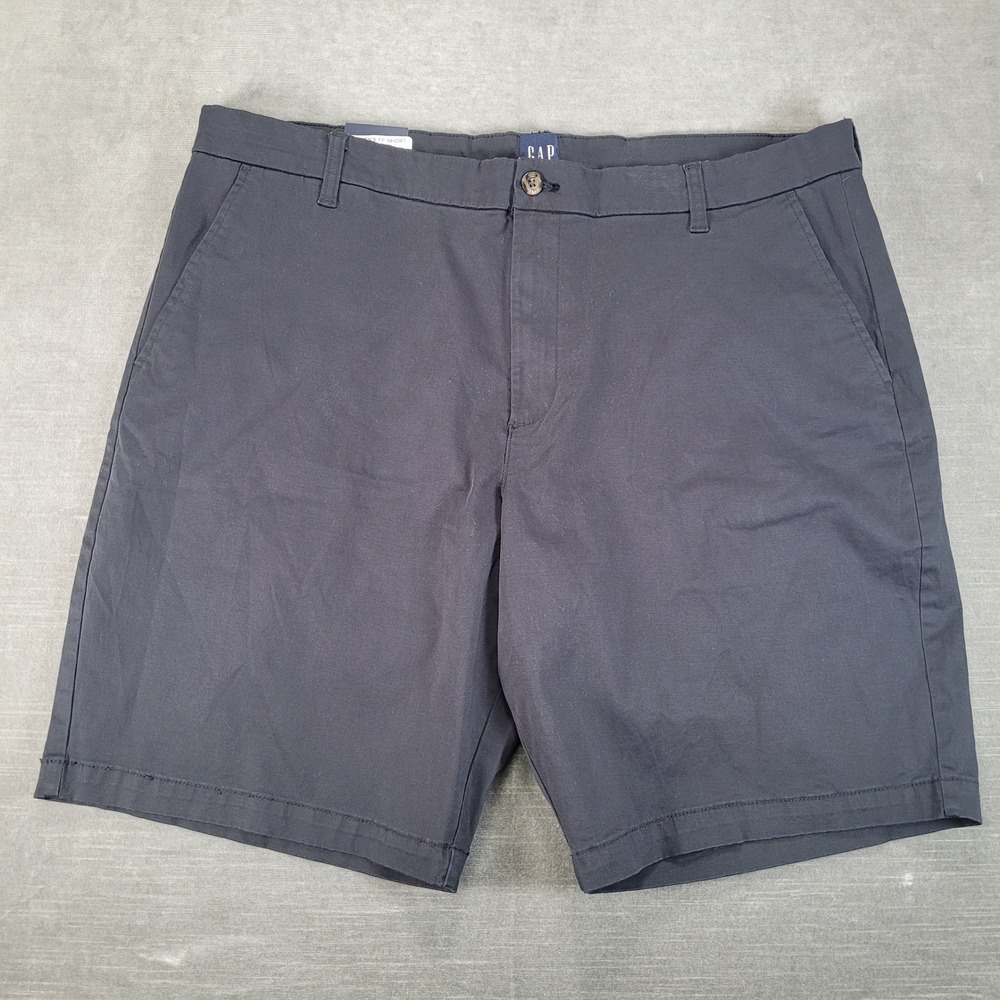 Gap Y2K Mens Flat Front Chino Shorts‎ Navy Blue Size 40 New Old Stock